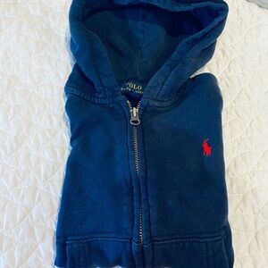 Polo by Ralph Lauren Blue Zip-Up Hoodie Sweatshirt